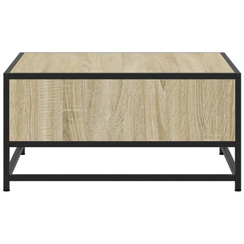 Tavolino Salotto Sonoma 60,5x60,5x30 Cm In Truciolato E Metallo - Foto 2