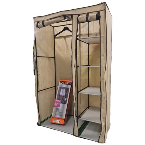 Armadio Guardaroba In Tessuto Con Ripiani Basic - Foto 2