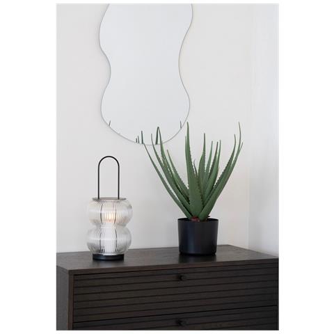 Lanterna Lucena - Nero - Vetro - 16x16x36 Cm - Foto 2