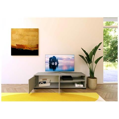 Porta Tv 2 Ante Con Vano A Giorno 150x40x40 Cm Lumina Cashmere - Foto 5