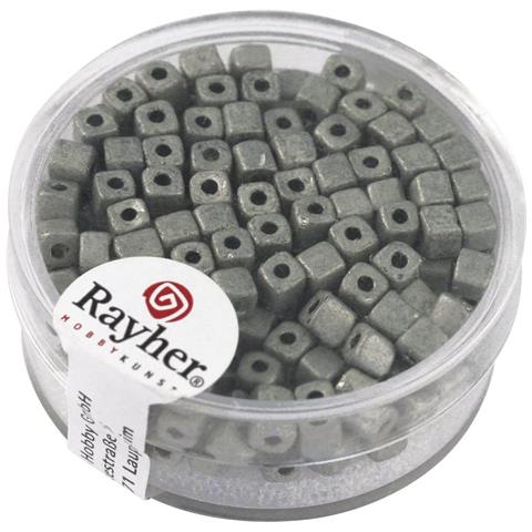Rayher - 15gr - Dadi Metallizzati Opachi 3,4x3,4mm - Colore Antracite - Foto 1