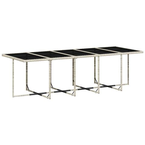 Set Da Pranzo Da Giardino 15 Pz Con Cuscini Grigio Polyrattan - Foto 3