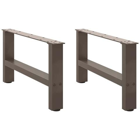 Gambe Per Tavolino Da Caffè Naturale 2 Pz 60x(30-31)cm Acciaio - Foto 2