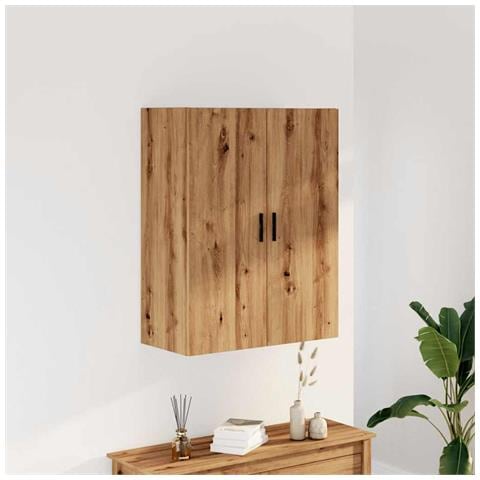 Mobile A Parete Rovere Artigianale 69,5x34x90 Cm - Foto 1