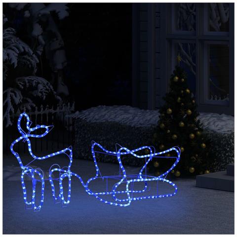 Lusso Casadino - Renne E Slitta Decorazione Natalizia Per Esterni 252 Led - Foto 2