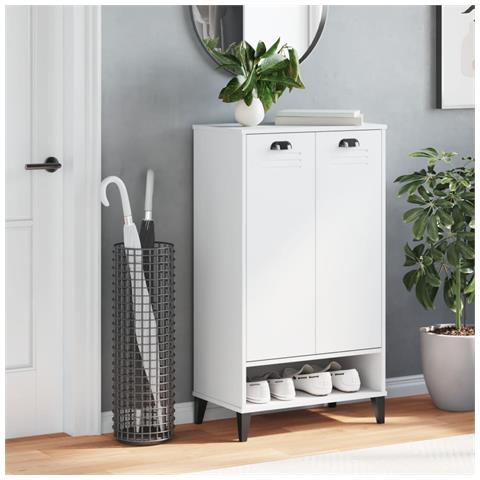 Lusso Casadino -  Scarpiera Viken Bianca In Legno Multistrato - Foto 2