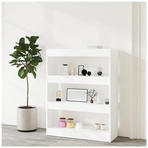 Lusso Casadino - Libreria/divisorio Bianco 80x30x103 Cm In Legno Multistrato - Foto 2
