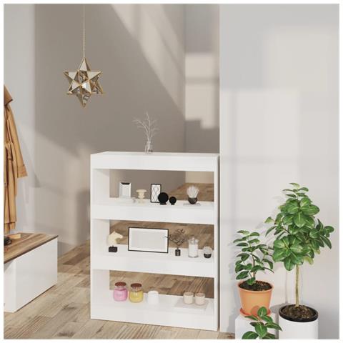 Lusso Casadino - Libreria/divisorio Bianco 80x30x103 Cm In Legno Multistrato - Foto 8