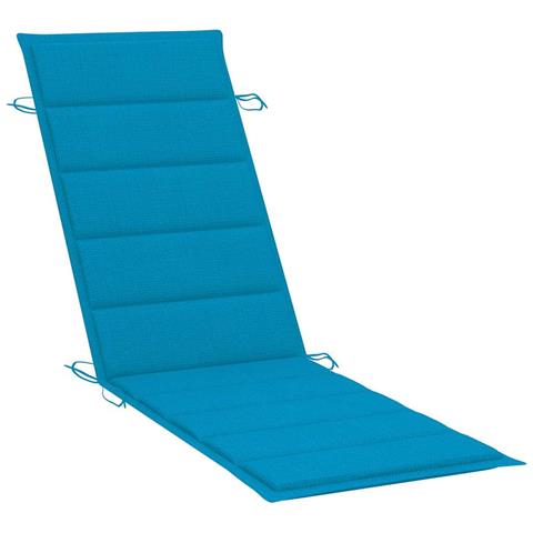 Lettino Prendisole con Cuscino in Legno Massello di Acacia - Foto 9