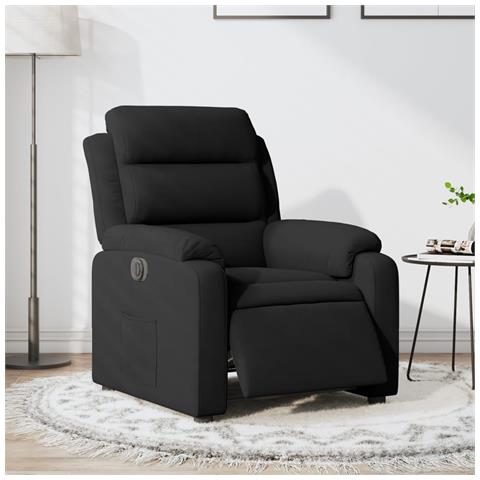 Poltrona Elettrica Reclinabile Nera in Tessuto - Foto 2