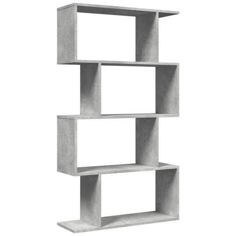 Libreria Divisorio 4 Ripiani Grigio 70x24x129 cm Truciolato - Foto 1