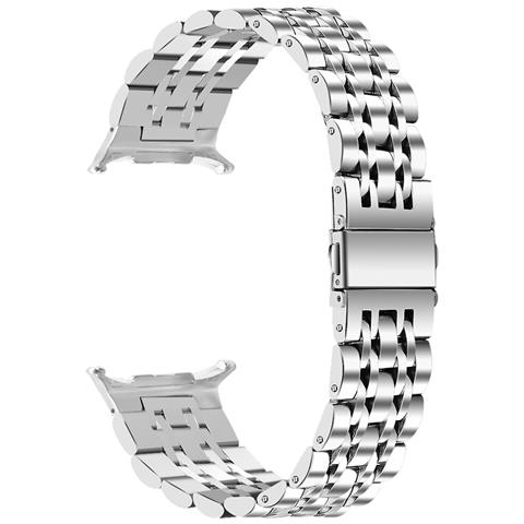 Cinturino In Acciaio A Sette Maglie Integrato Compatibile Con Samsung Galaxy Watch 8 Silver - Foto 1