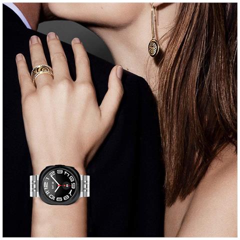 Cinturino In Acciaio A Sette Maglie Integrato Compatibile Con Samsung Galaxy Watch 8 Silver - Foto 6