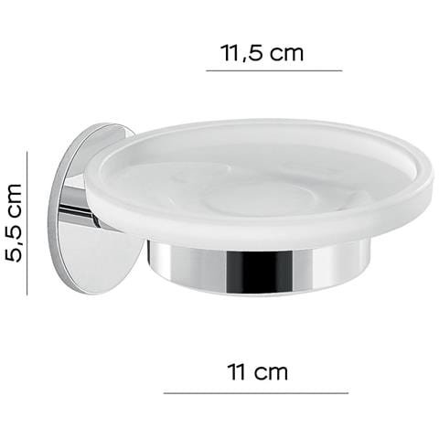 Portasapone Da Muro In Ottone E Alluminio 3611 Serie Gea Cromato - Foto 2