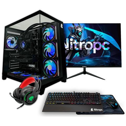 Pc Gaming Pack Gold V2 Nero - R5 8400f, Rtx 5060 8 Gb, 32 Gb Ddr5, 1 Tb M2, Win11, Monitor 24"" Fhd 120hz Ips E Accessori Gaming Completi - Pronto Per Giocare - Foto 1