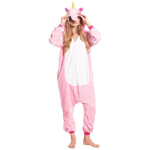 Pigiama Da Donna Tuta Kigurumi Onesie Costume Pegaso Rosa 175-185 Cm Xl - Foto 2