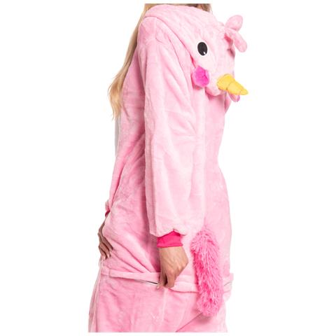 Pigiama Da Donna Tuta Kigurumi Onesie Costume Pegaso Rosa 175-185 Cm Xl - Foto 8