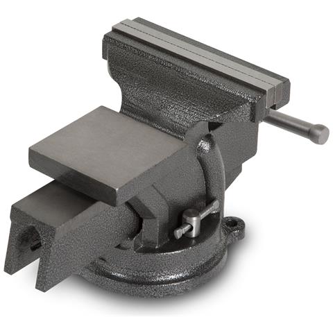 Morsa In Ghisa Con Incudine, Larghezza Ganasce 150 Mm, Altezza Totale 152 Mm, Girevole A 360°, Piatto Ø 123 Mm, Apertura Massima 100 Mm, Morsa Grande Per Vari Lavori - Foto 2