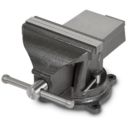 Morsa In Ghisa Con Incudine, Larghezza Ganasce 150 Mm, Altezza Totale 152 Mm, Girevole A 360°, Piatto Ø 123 Mm, Apertura Massima 100 Mm, Morsa Grande Per Vari Lavori - Foto 1