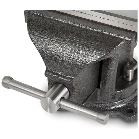 Morsa In Ghisa Con Incudine, Larghezza Ganasce 150 Mm, Altezza Totale 152 Mm, Girevole A 360°, Piatto Ø 123 Mm, Apertura Massima 100 Mm, Morsa Grande Per Vari Lavori - Foto 8