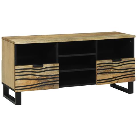 Mobile TV 100x33.5x46 cm in Legno Massello di Mango - Foto 1