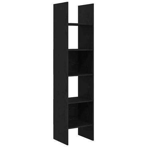 Armadio per Libri Rovere nero 40 x 35 x 180 cm - Foto 1