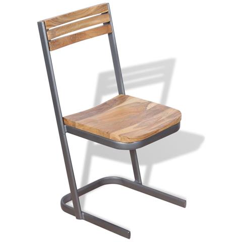 Lusso Casadino -  Sedie Da Pranzo 2 Pz In Legno Massello Di Teak - Foto 1