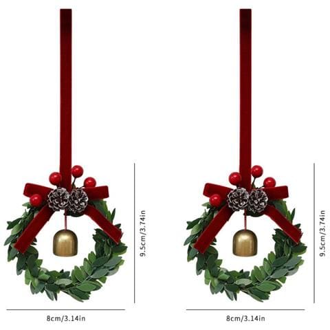 Set Di 2 Campanelle Per Albero Di Natale A Forma Di Pigna - Decorazioni Festive Per Le Feste - Foto 1