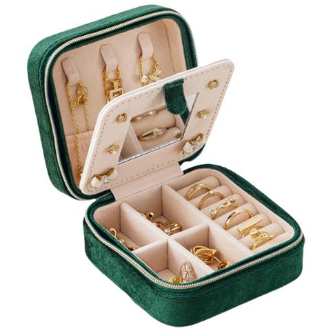 Scatola Portaoggetti Da Viaggio Per Anelli, Collane E Orecchini Grass Color - Foto 1