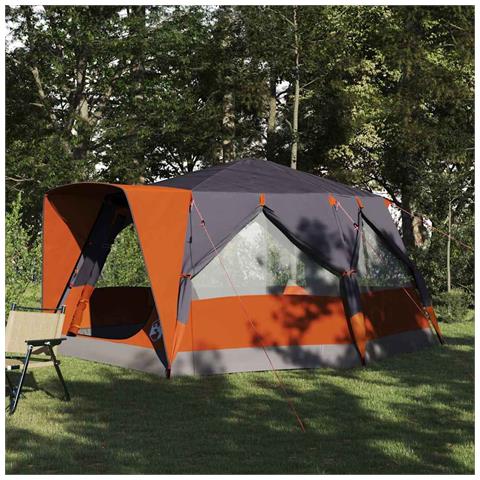 Tenda Capanna con tetto Grigio e arancione 400 x 350 x 212 cm - Foto 2