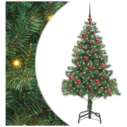 Albero di Natale con 150 LED con supporto Verde 150 cm PVC - Foto 1