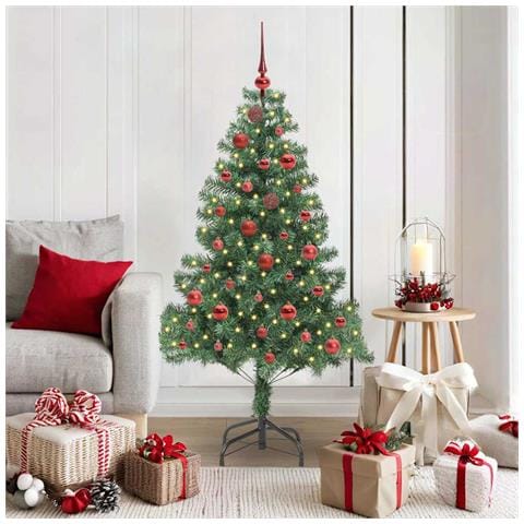 Albero di Natale con 150 LED con supporto Verde 150 cm PVC - Foto 2