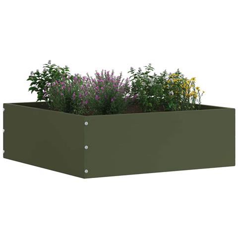 Bordura per Prato Verde oliva 40 x 40 x 13 cm Acciaio - Foto 2