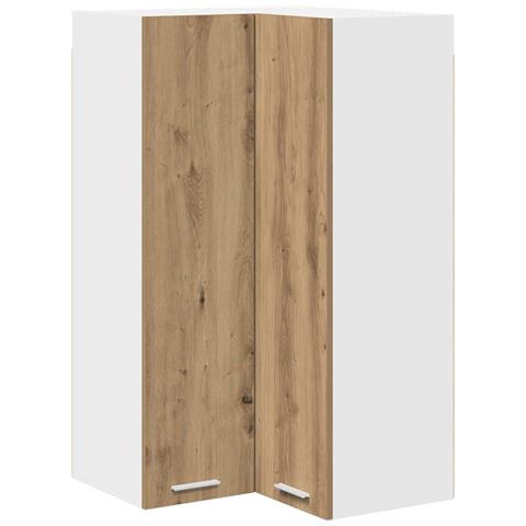 Armadio pensile Riga Rovere Artigiano e Bianco 57 x 57 x 100 cm - Foto 1