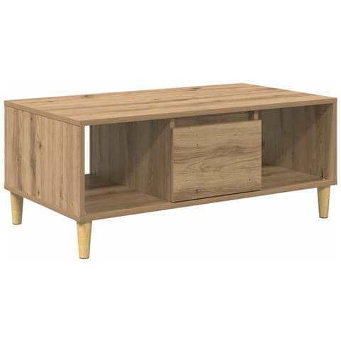 Tavolino da salotto Rovere artigianale 90 x 50 x 26.5 cm - Foto 1