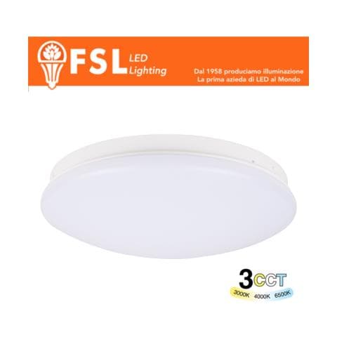 Plafoniera LED 18W Ø312*82mm - 3 in 1 CCT (3000-4000-6500K) IP44 - Foto 1