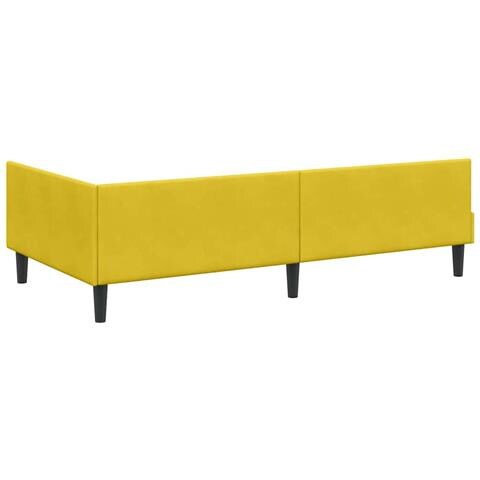 Struttura Letto Angolare con Materasso 2 pcs Giallo Velluto - Foto 9