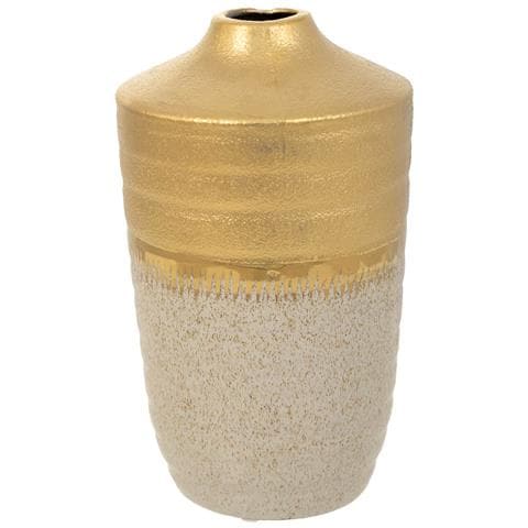 Vaso In Ceramica Dorata 15x15x25,5h - Foto 1