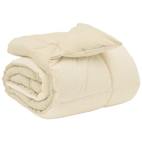 Duvet Invernale Trapuntato Crema 220 x 260 cm Microfibra - Foto 1