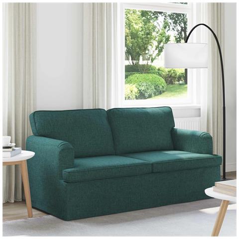 Divano Verde Scuro 142 x 80 x 85 cm Tessuto - Foto 2