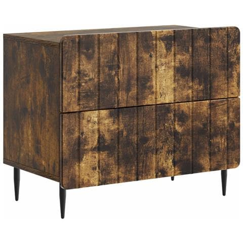 Armadio da Notte con cassetto Rovere Fumo 62 x 34,5 x 49,5 cm - Foto 1