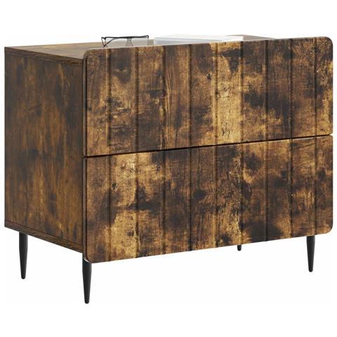 Armadio da Notte con cassetto Rovere Fumo 62 x 34,5 x 49,5 cm - Foto 2