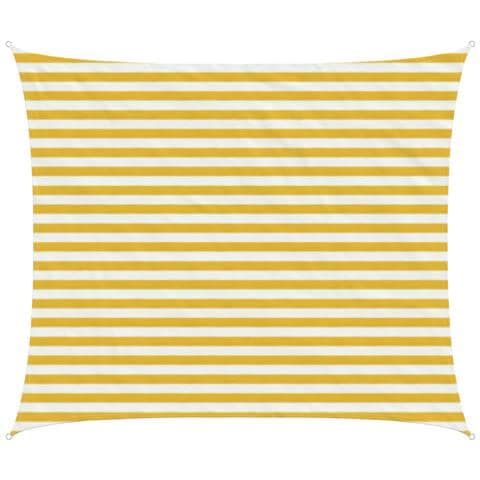 Telo Ombra Giallo e Bianco 2,5 x 4 m HDPE - Foto 1