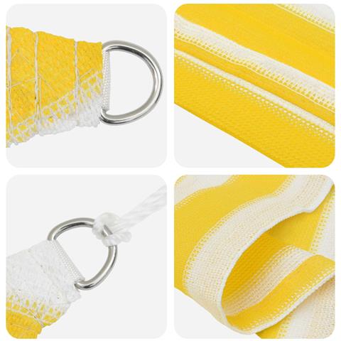 Telo Ombra Giallo e Bianco 2,5 x 4 m HDPE - Foto 2