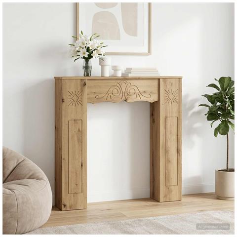 Cornice per camino Rovere Artigianale 102 x 20 x 102 cm - Foto 2