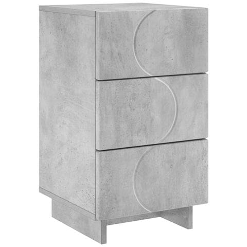 Comodino Grigio Cemento 33,5 x 34,5 x 60 cm Legno composito - Foto 1
