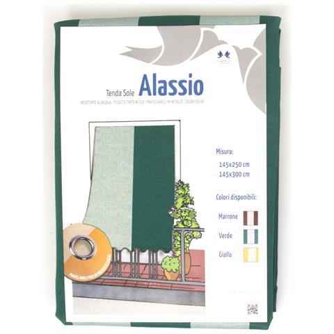 Tenda Da Sole A Caduta Per Esterno Balcone Casa Telo Ombra Modello Riga Larga 145x250 Verde - Foto 7