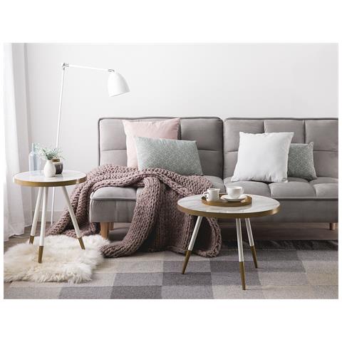 Tavolino Ramona Effetto Marmo Marmo Bianco - Foto 11