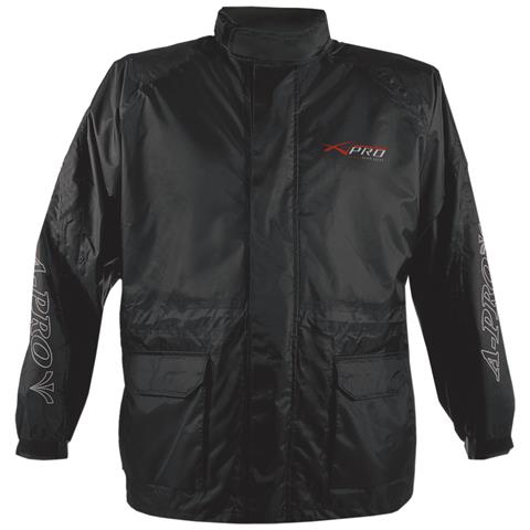 Giacca Tuta Moto Antipioggia Impermeabile Antiacqua Con Cappuccio Nero 3xl - Foto 1