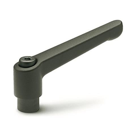 Leva Di Bloccaggio Regolabile Con Filettatura Femmina - gn 300, Jack In Acciaio Brunito, Manico Di Zinco Pressofuso Nero, Rivestito In Plastica, Nero, Gn 300-78-m10-sw - Foto 1